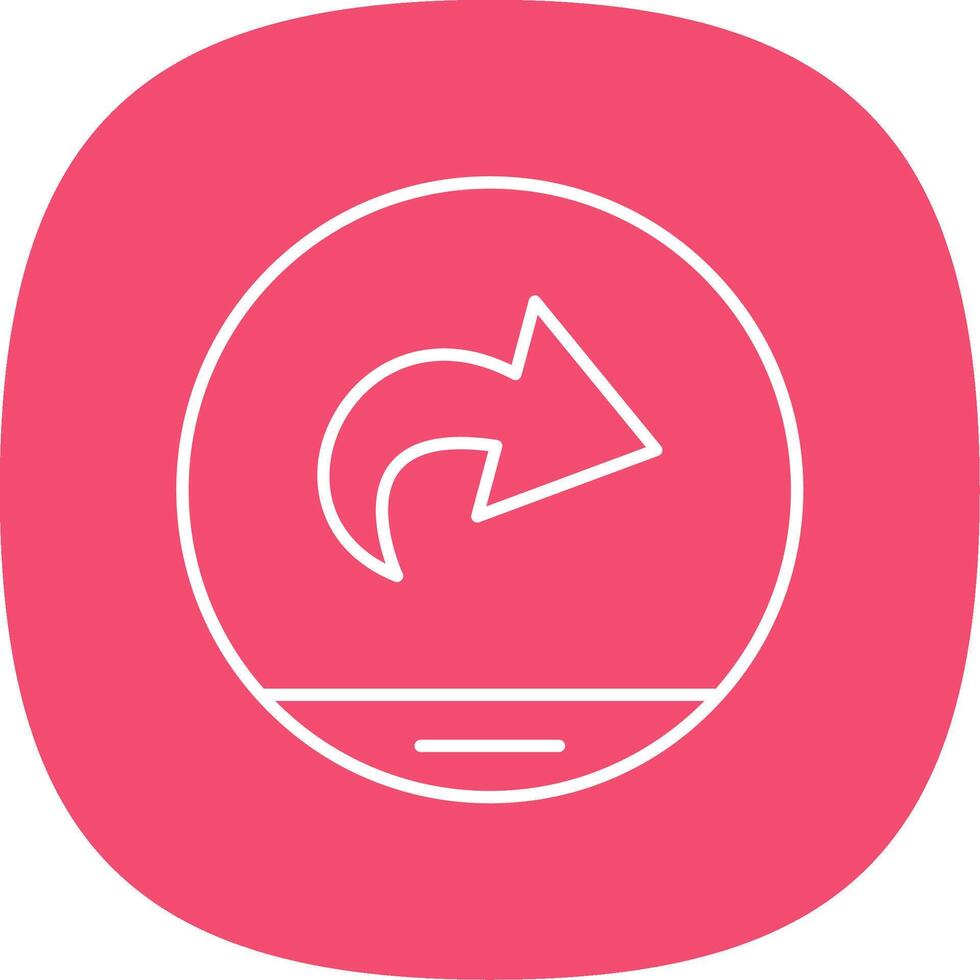 Next Line Curve Icon vector