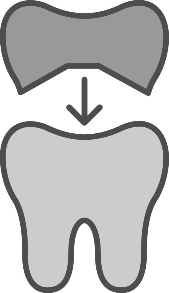 Tooth Cap Fillay Icon vector