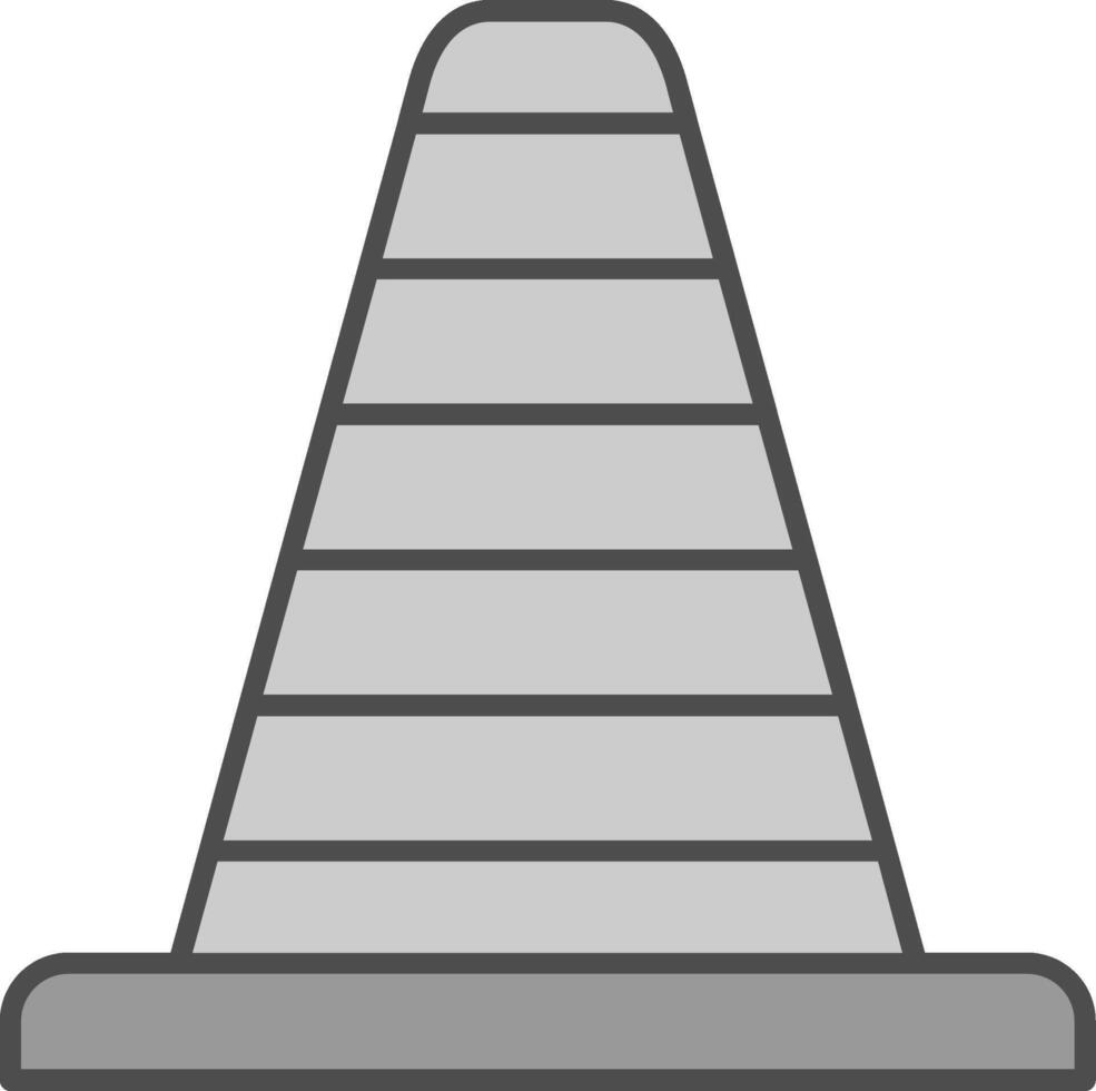 Traffic Cone Fillay Icon vector