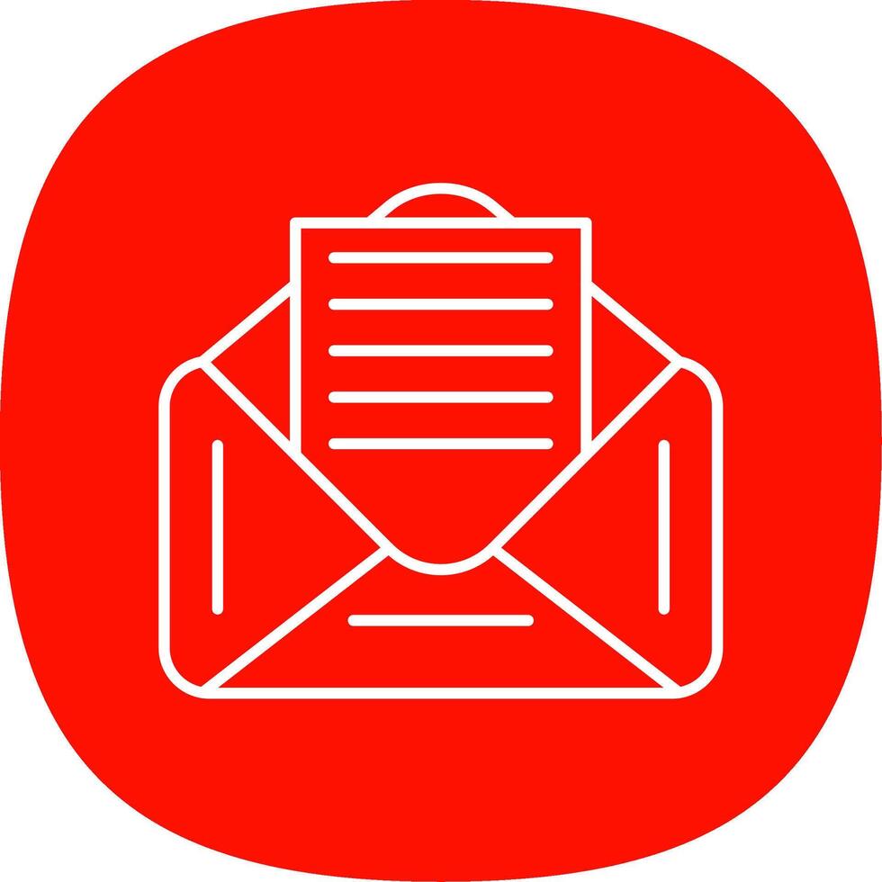Email Line Curve Icon vector
