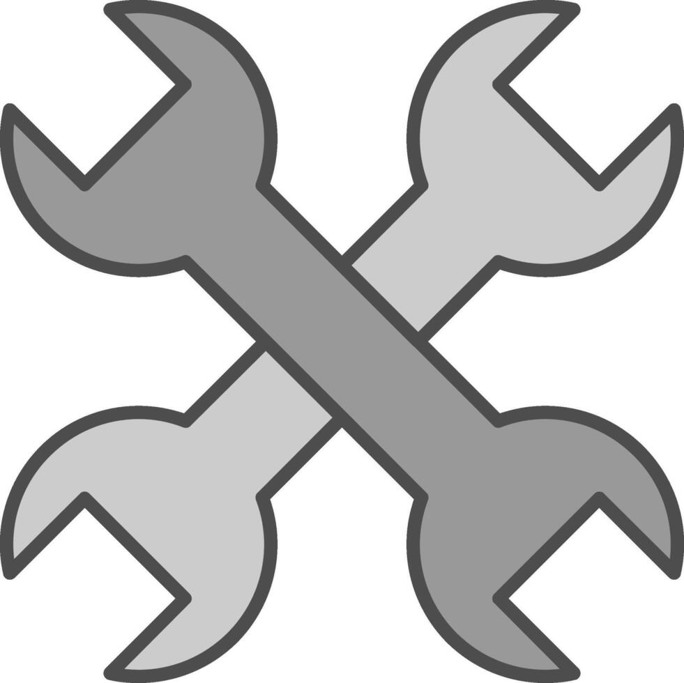 llave inglesa relleno icono vector