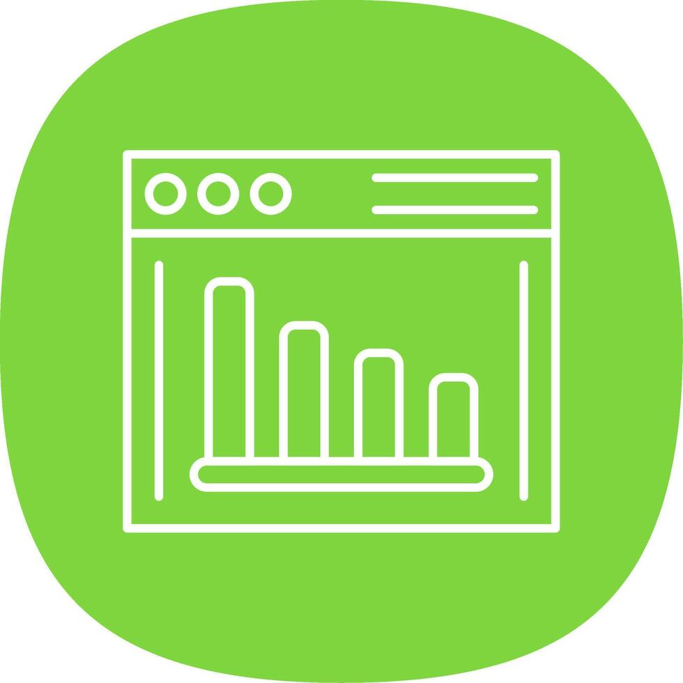 Statistics Line Curve Icon vector