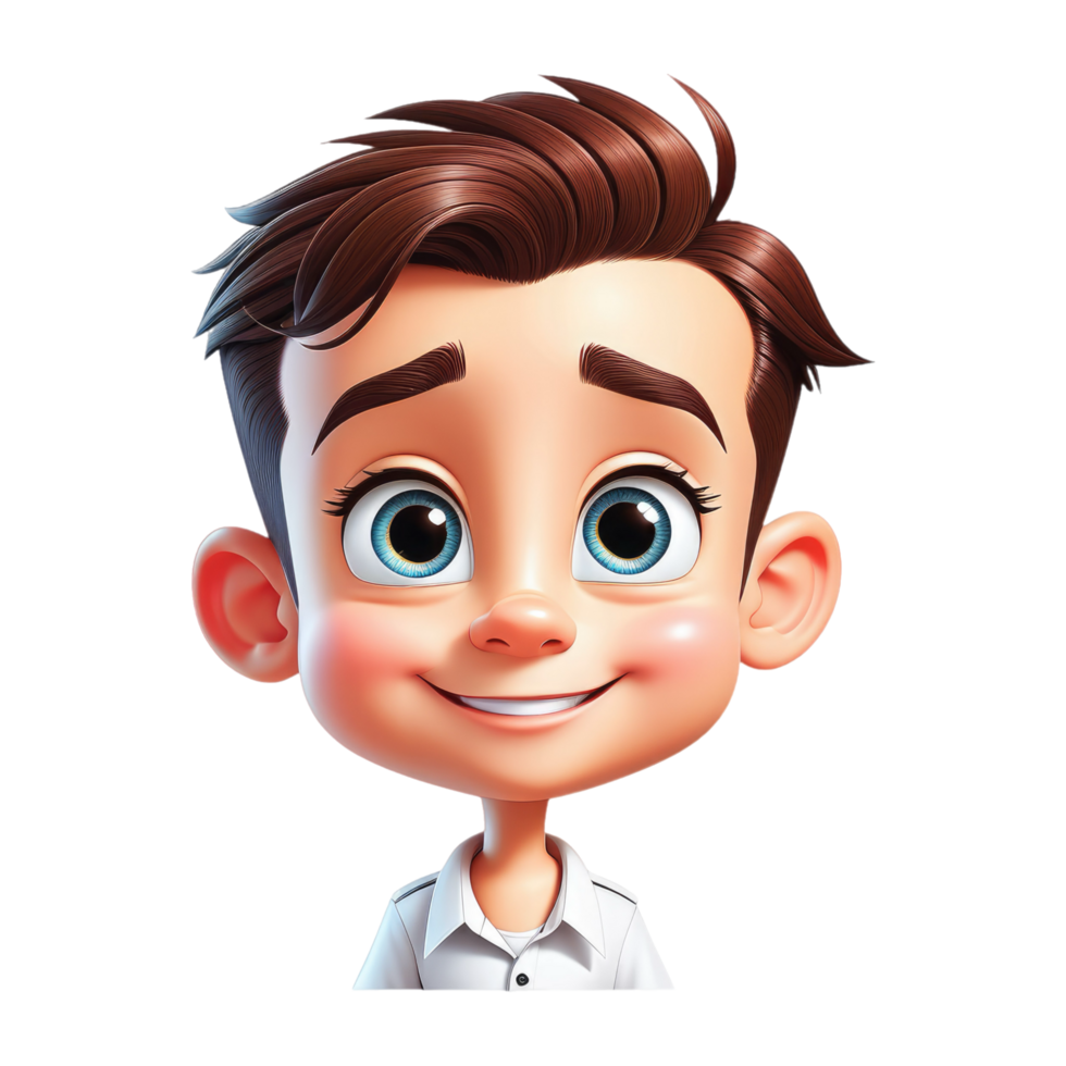 cartoon man in suit avatar, transparent background png