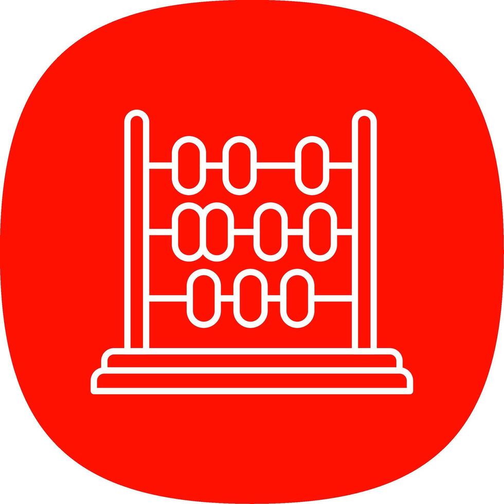 Abacus Line Curve Icon vector