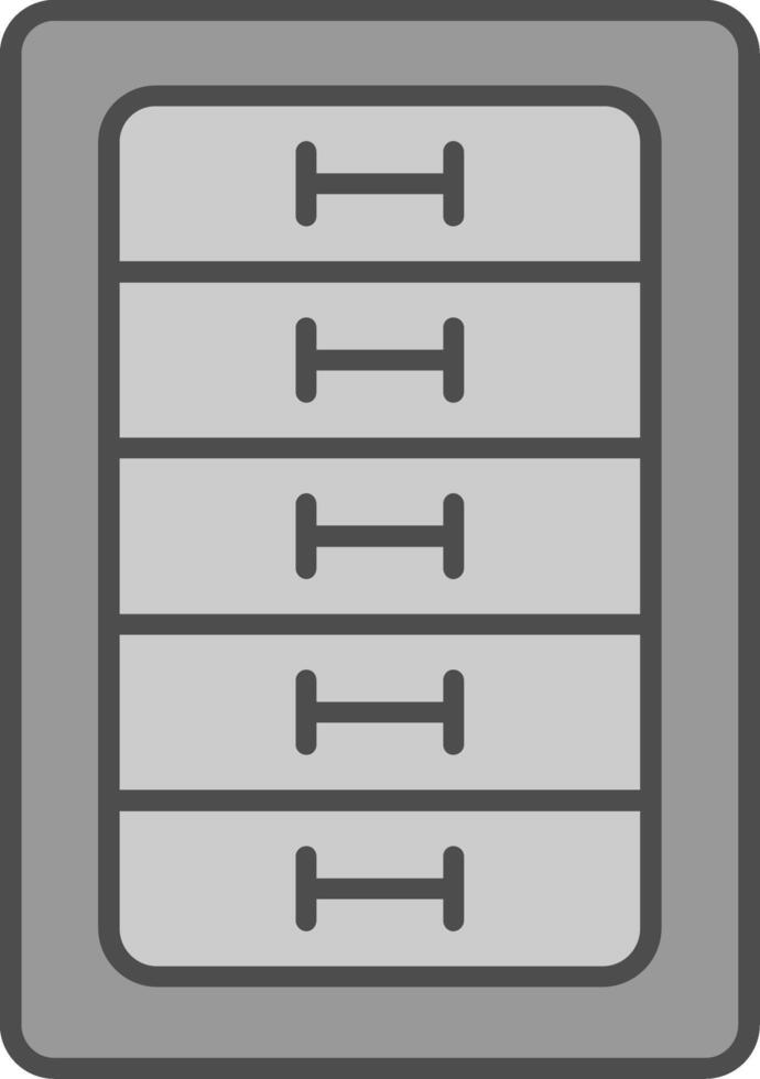 Cabinet Drawer Fillay Icon vector