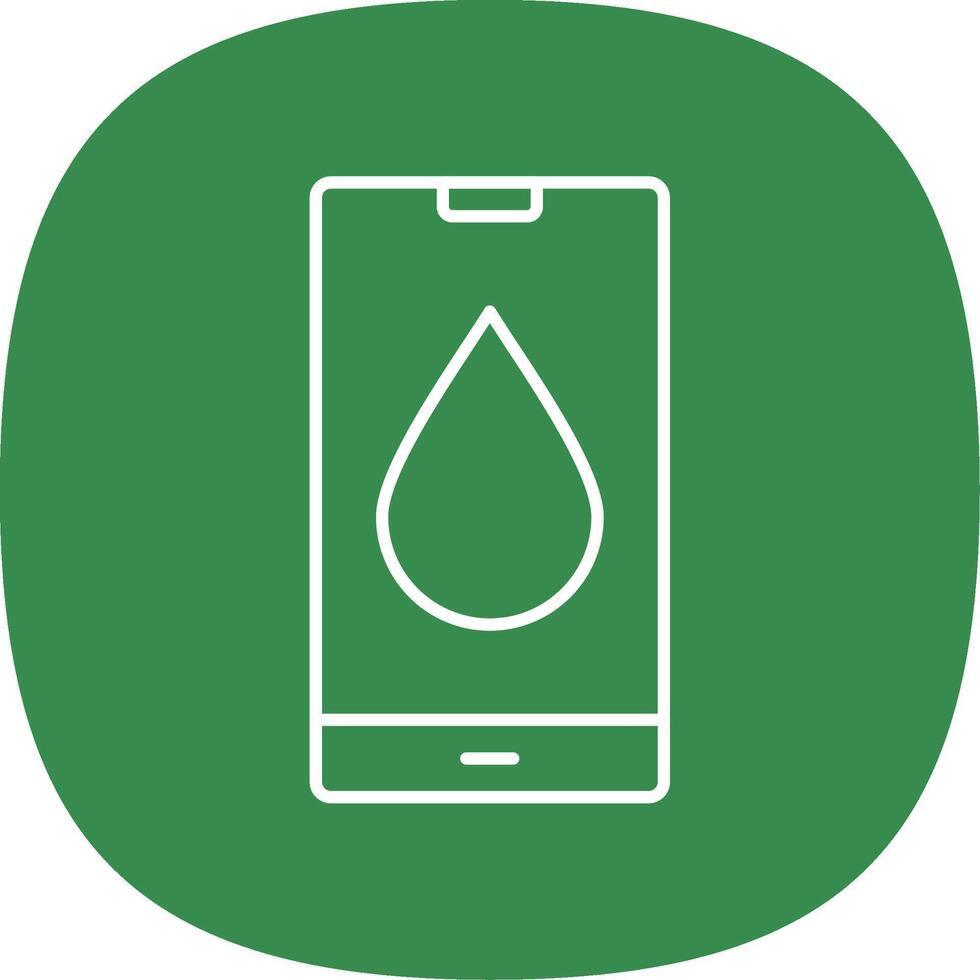 Water Drop Line Curve Icon vector
