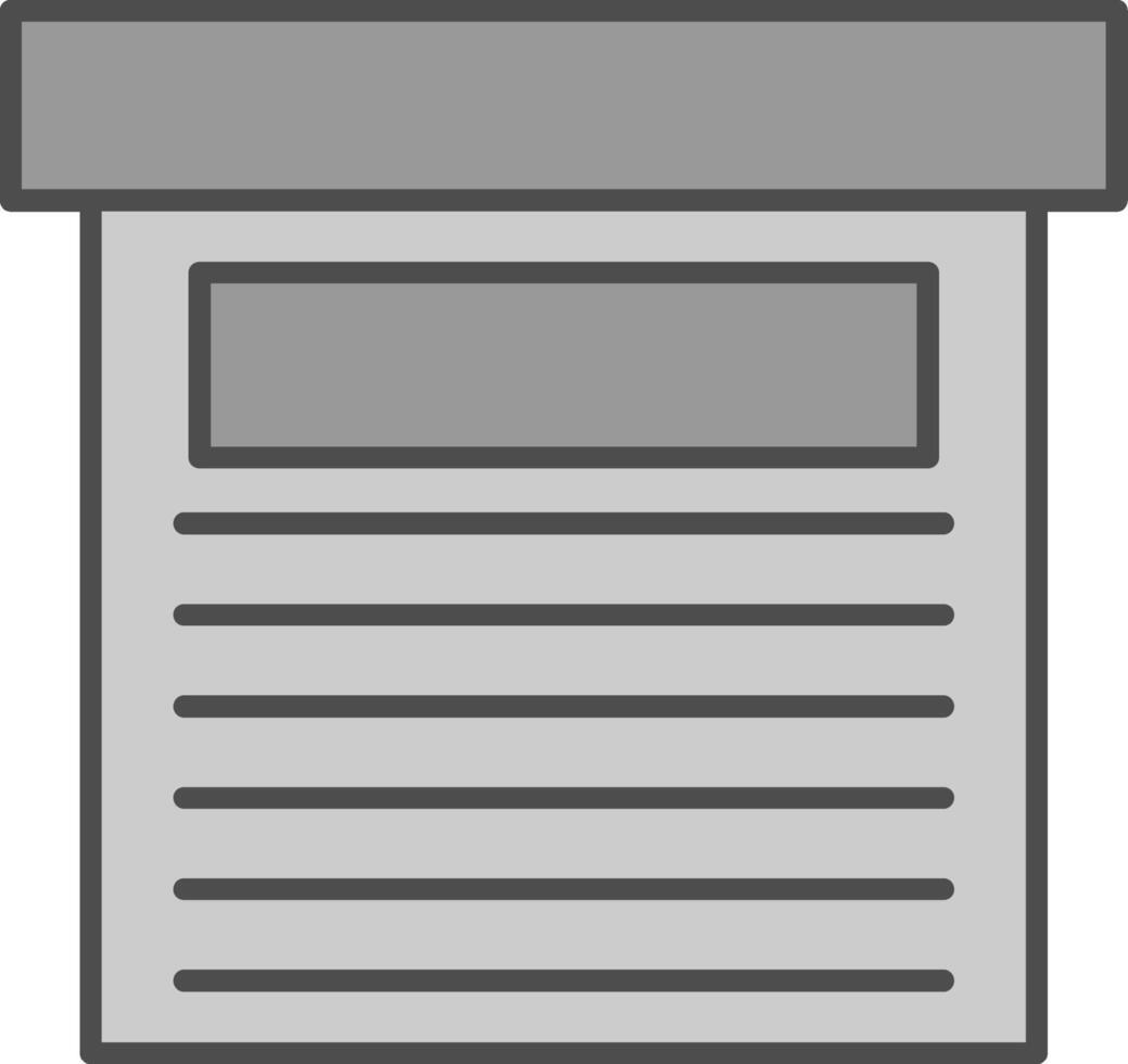 Storage Box Fillay Icon vector