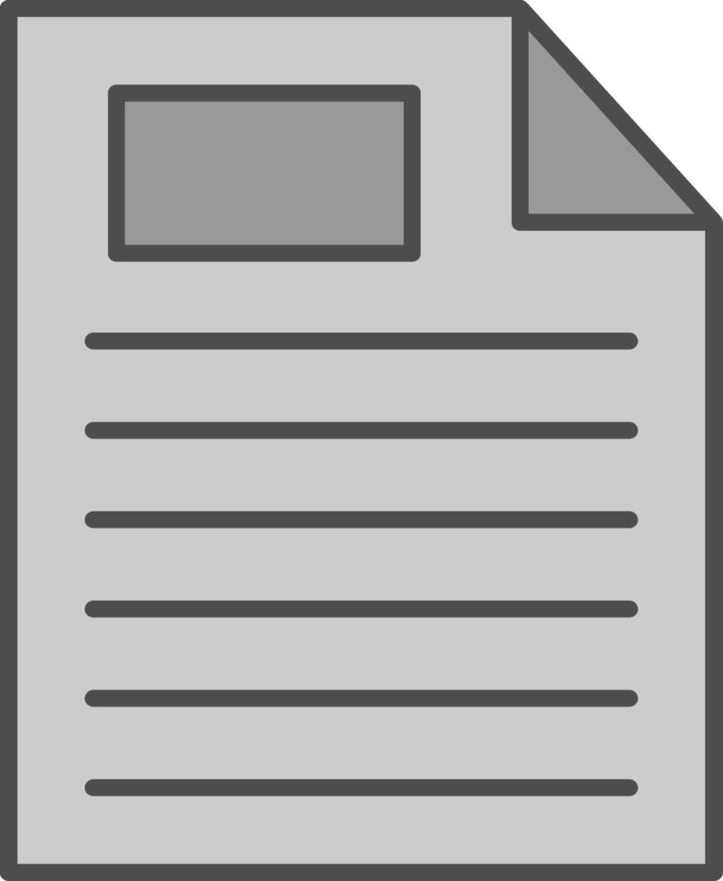 Document Line Two Color Icon vector