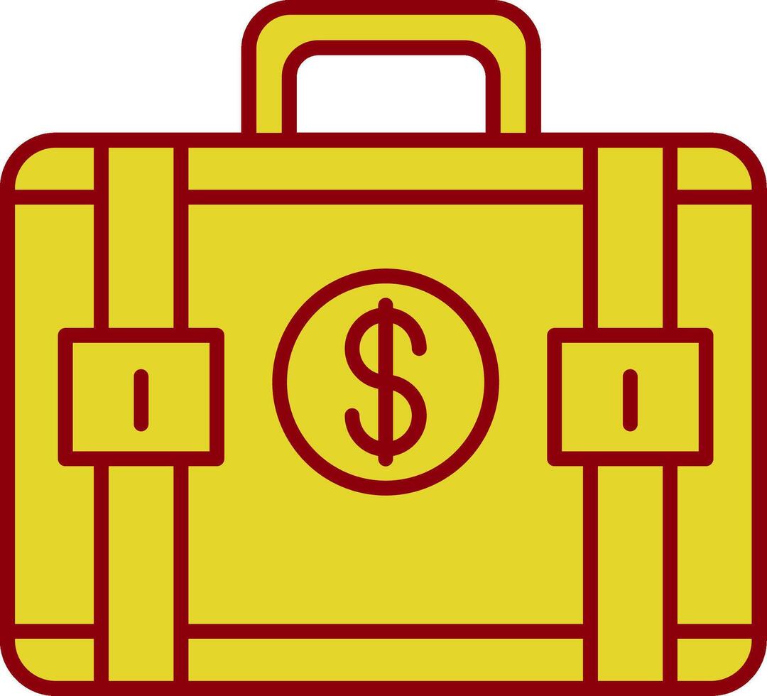Suitcase Line Two Color Icon vector