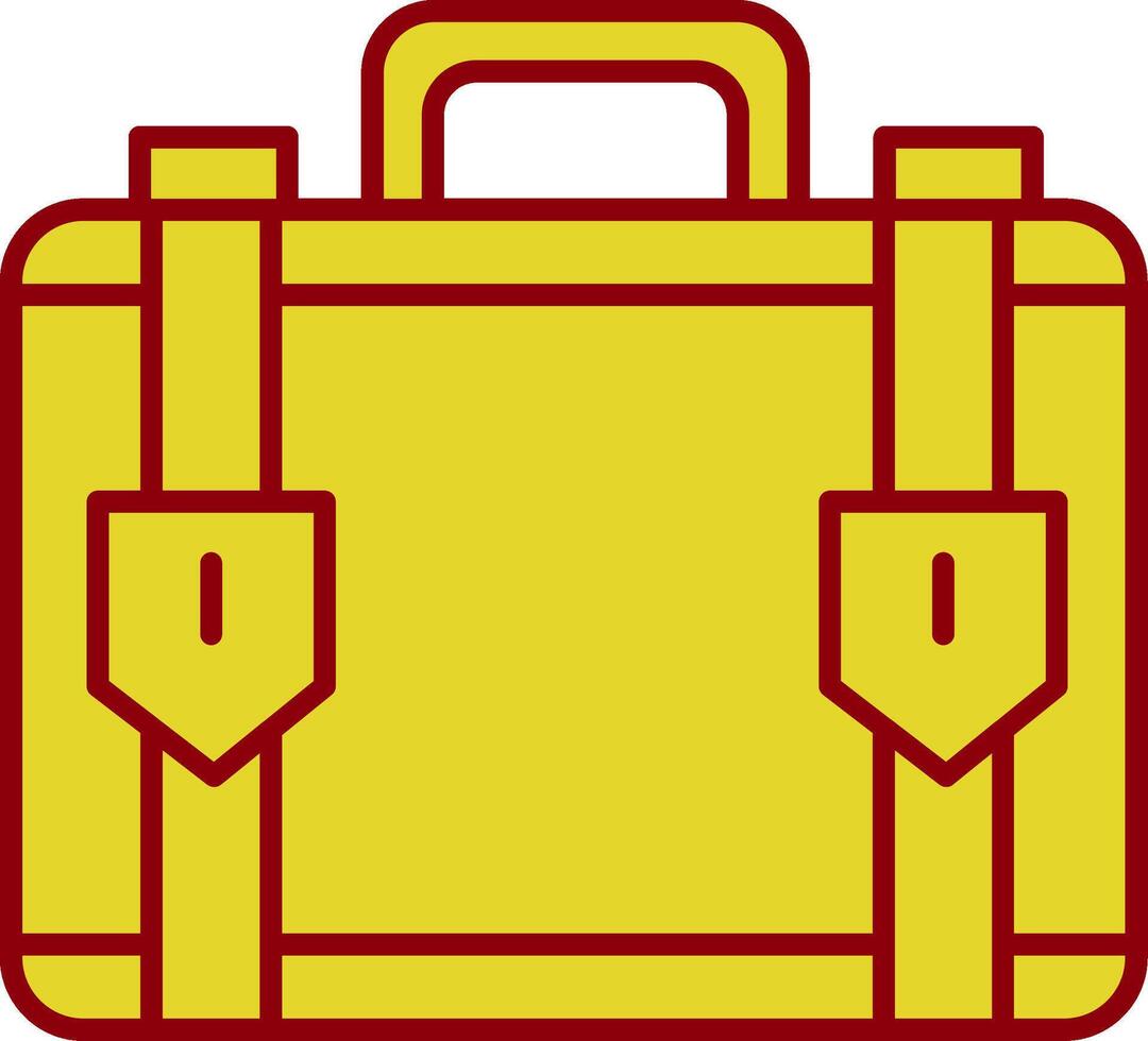 Suitcase Line Two Color Icon vector