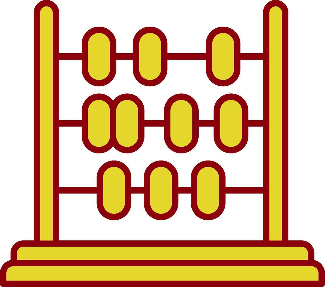 Abacus Line Two Color Icon vector