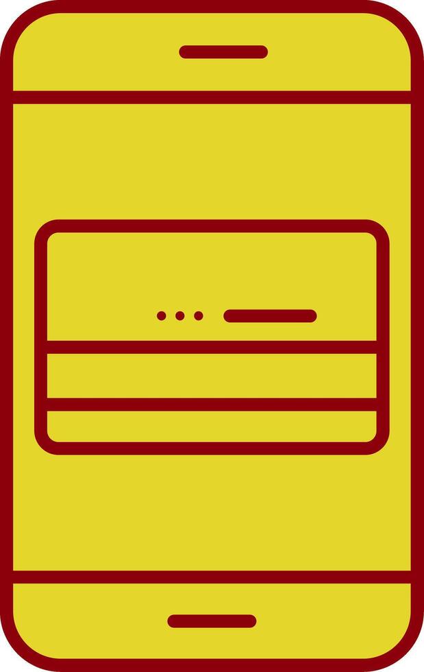 Mobile Banking Line Two Color Icon vector