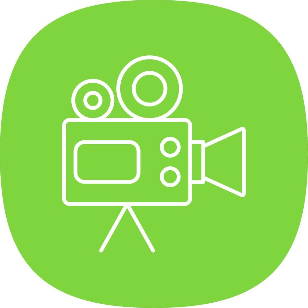 Camera Line Curve Icon vector