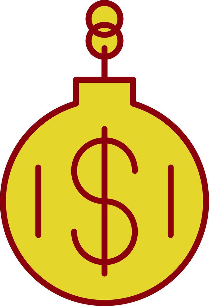 Debt Line Two Color Icon vector