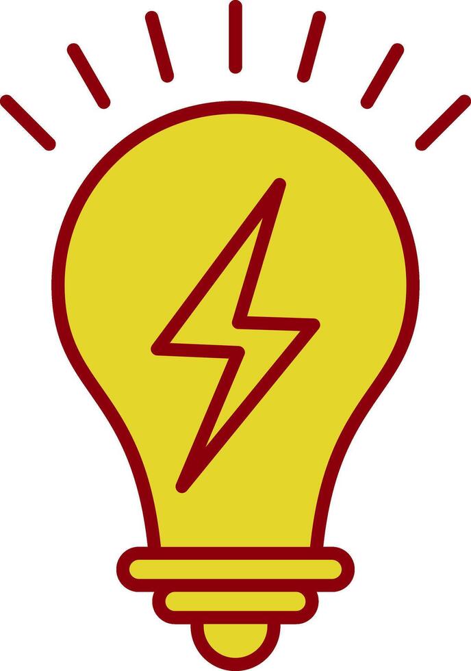 Light Bulb Line Two Color Icon vector