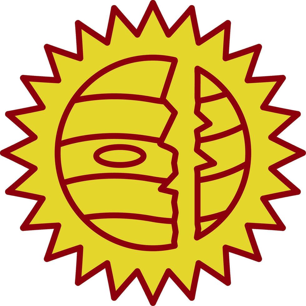 Destroyed Line Two Color Icon vector