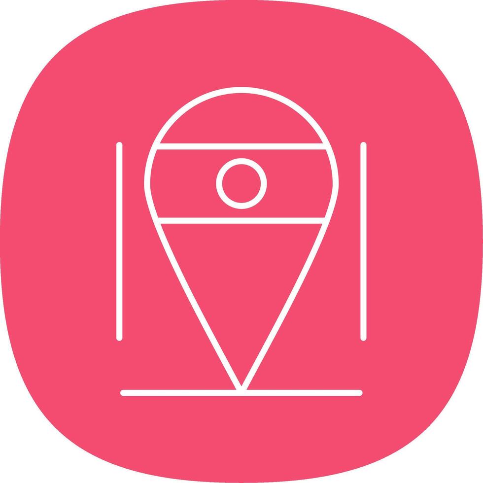 Location Line Curve Icon vector