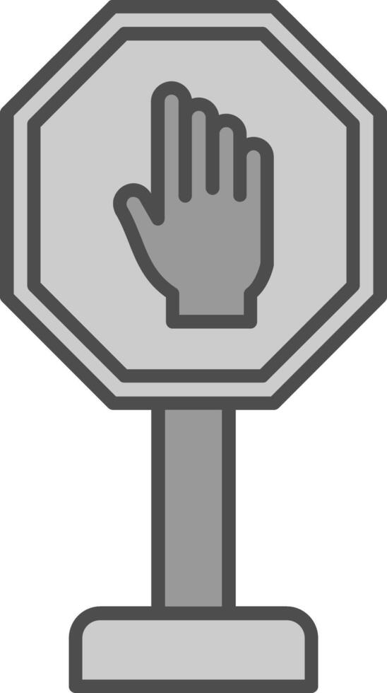 Stop Fillay Icon vector