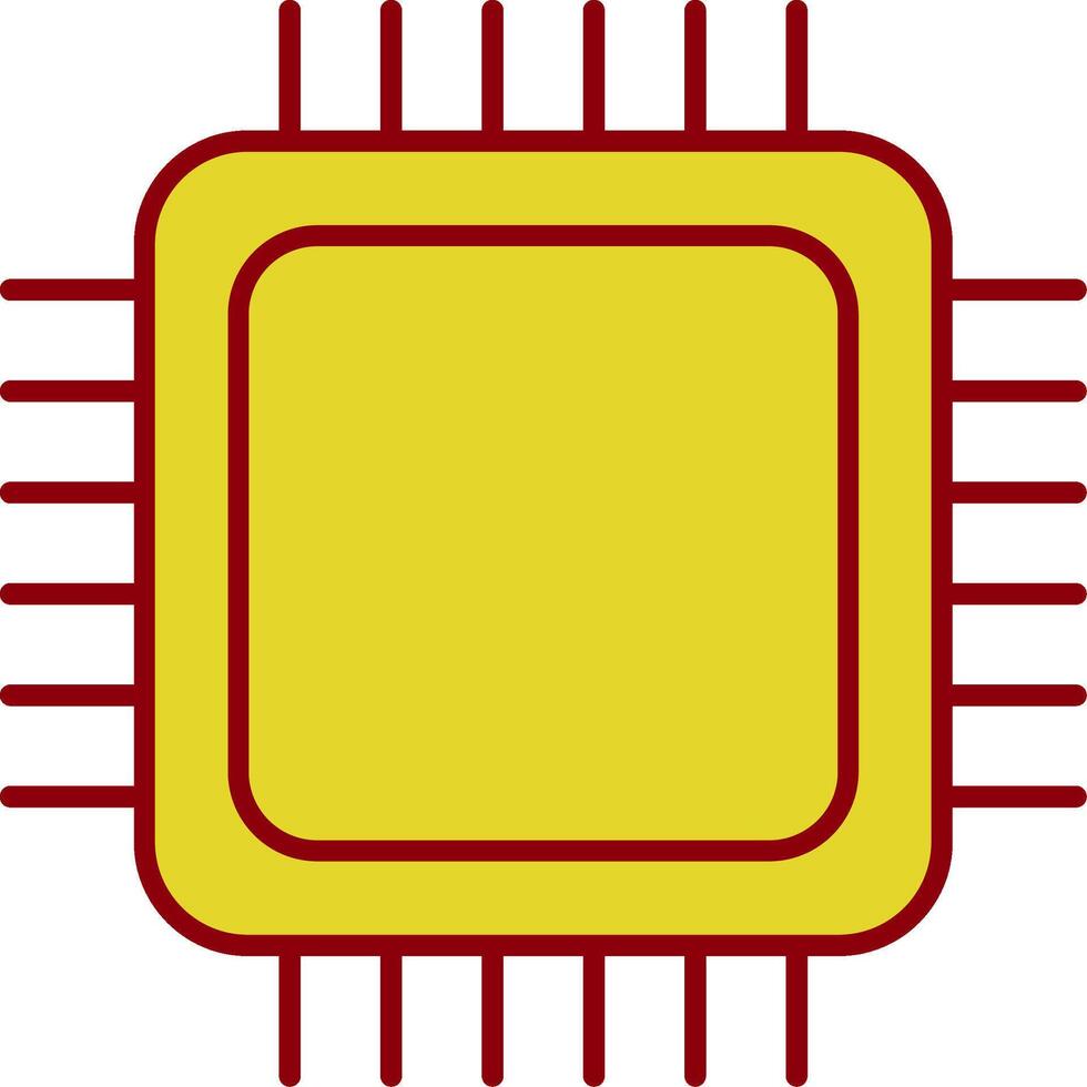 CPU Line Two Color Icon vector