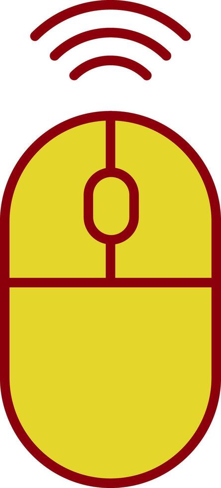 Wireless Mouse Line Two Color Icon vector