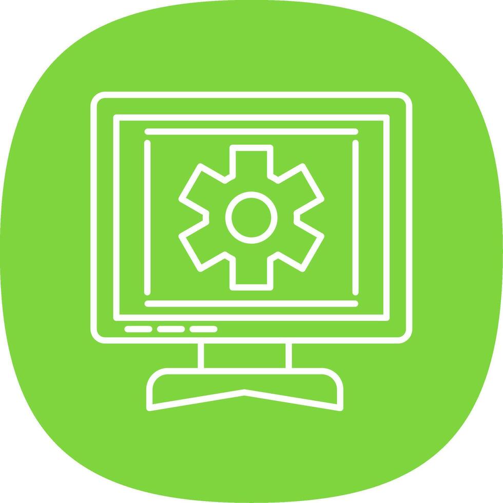 Process Line Curve Icon vector