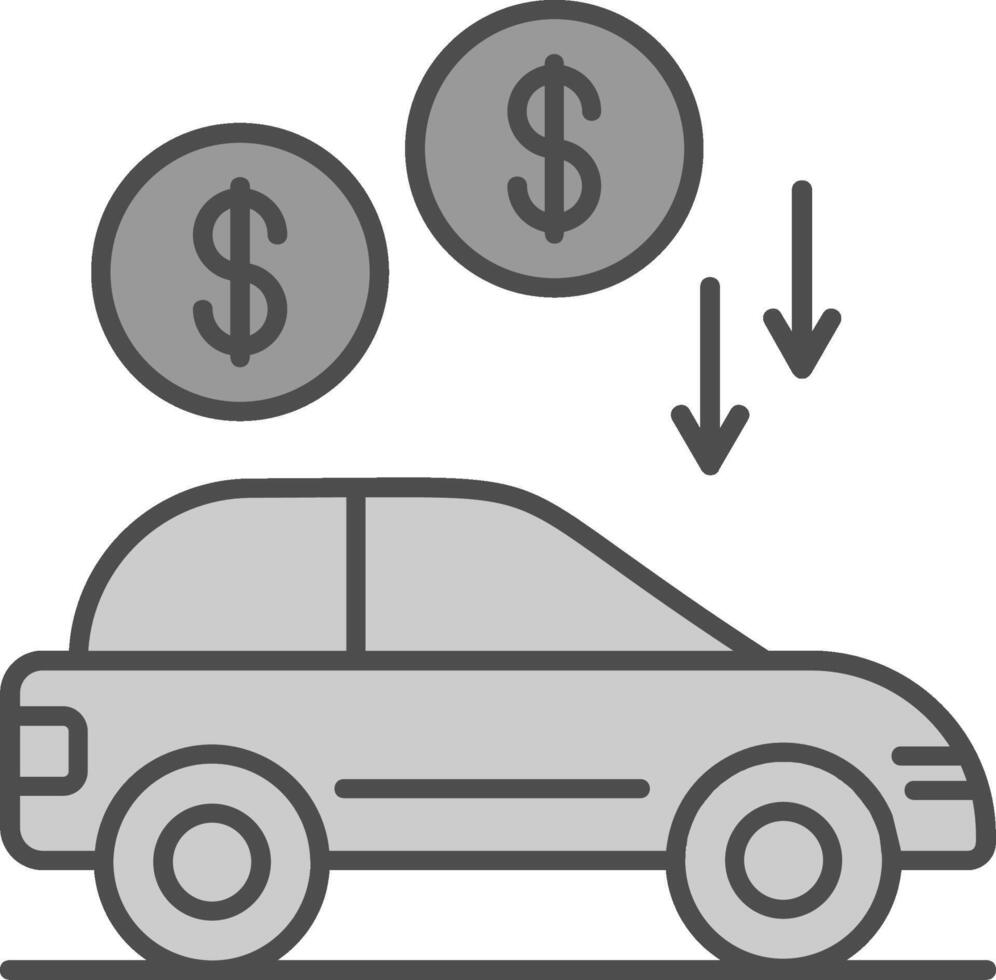 Car Loan Fillay Icon vector