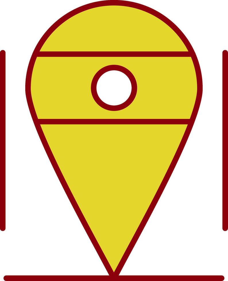 Location Line Two Color Icon vector