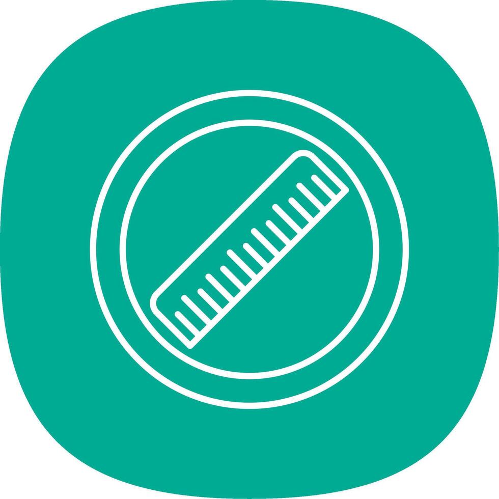Ruler Line Curve Icon vector