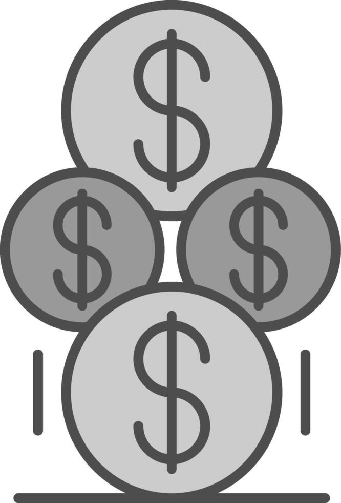Coins Fillay Icon vector