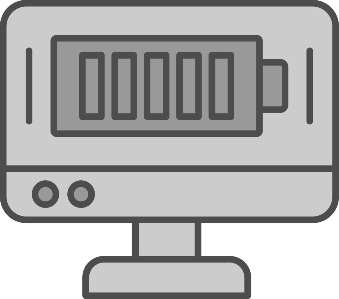 Battery Fillay Icon vector