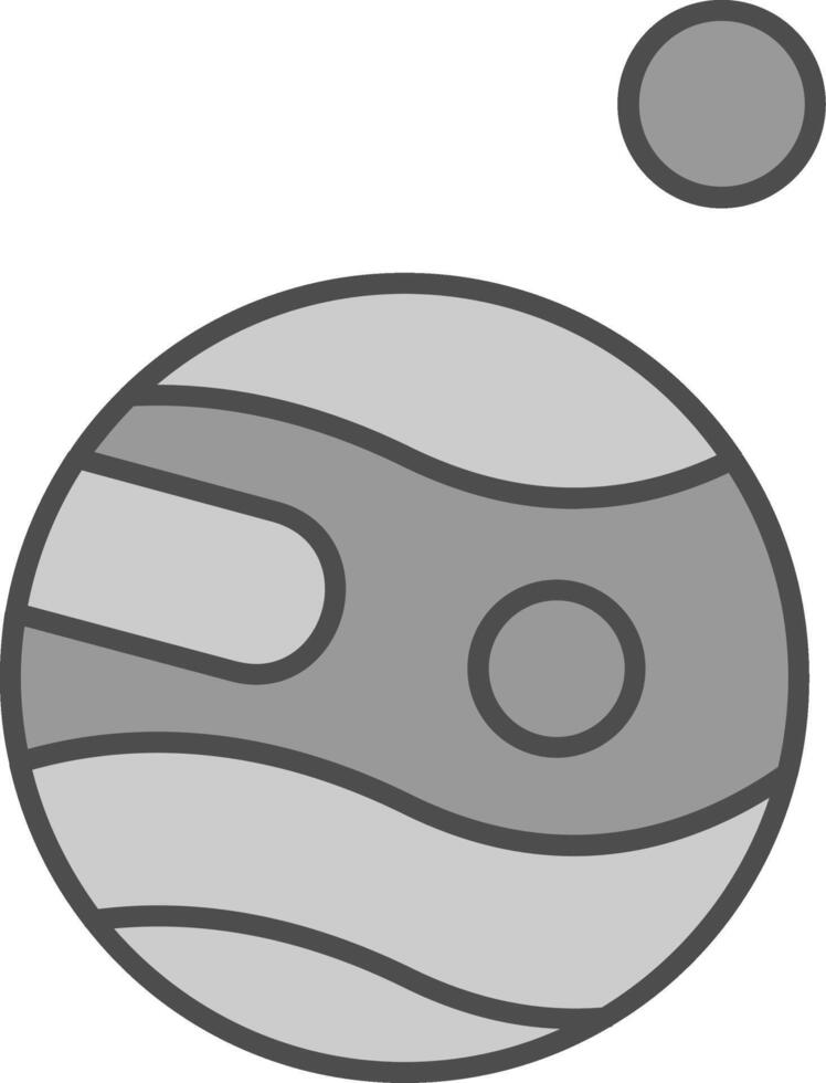 Mars With Satellite Fillay Icon vector