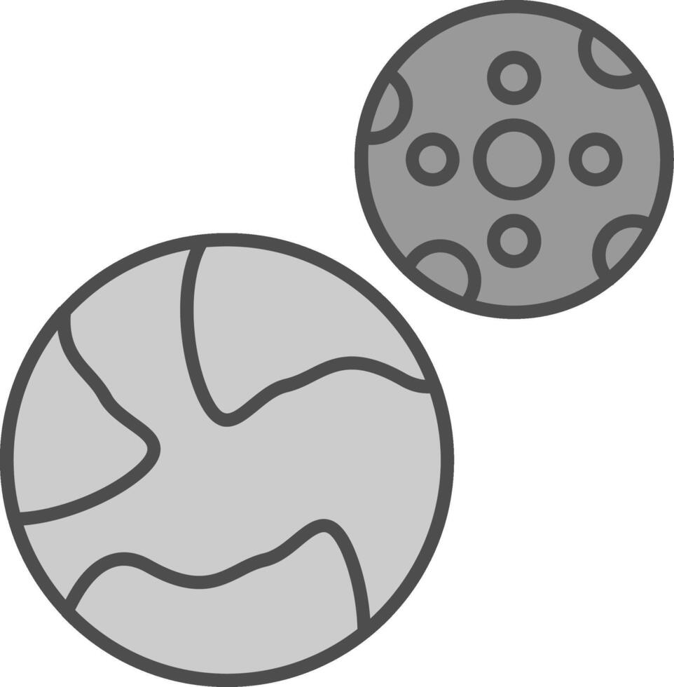 Planets Fillay Icon vector