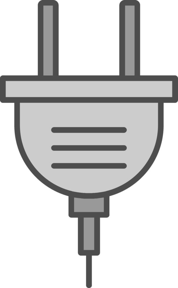Power Plug Fillay Icon vector