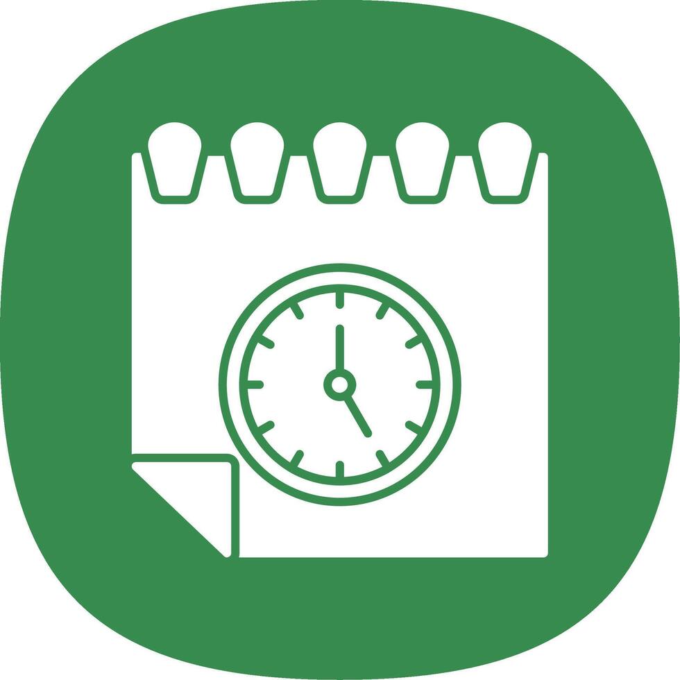 Calendar Line Circle Icon vector