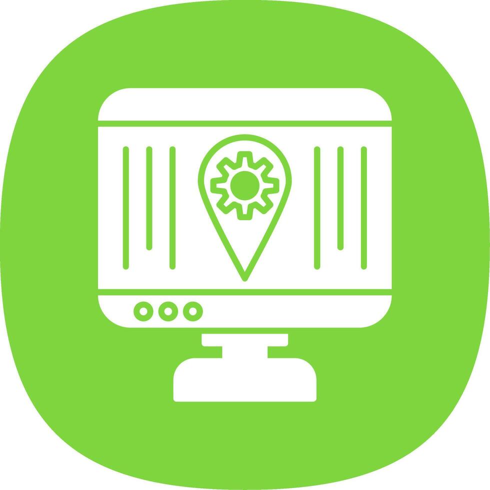 Localization Line Circle Icon vector