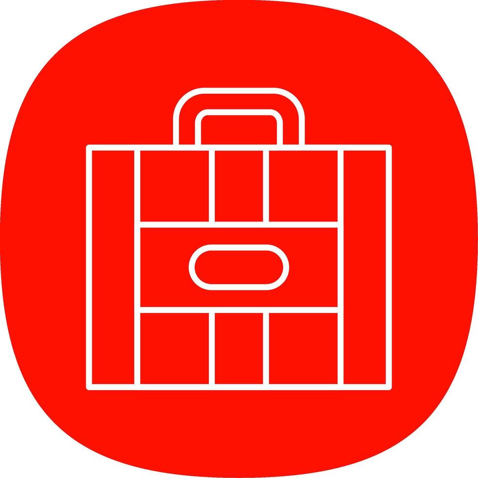 Suitcase Line Curve Icon vector