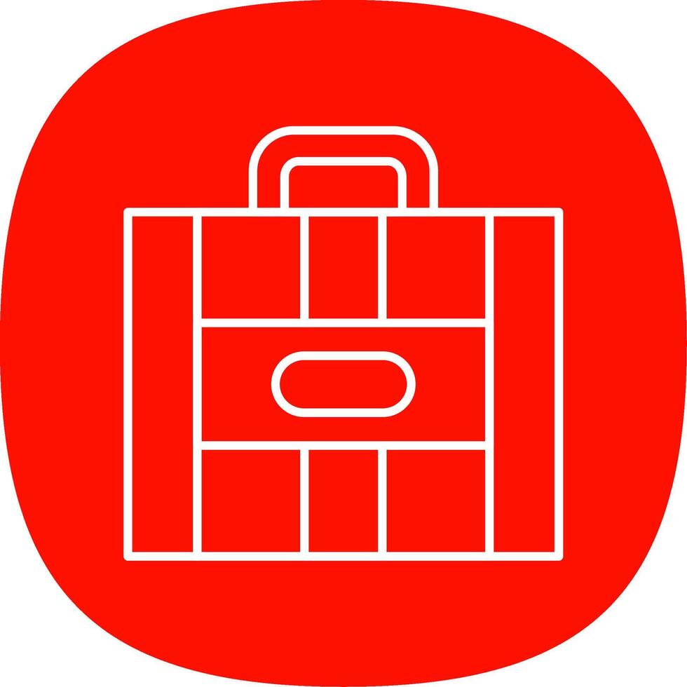 Suitcase Line Curve Icon vector