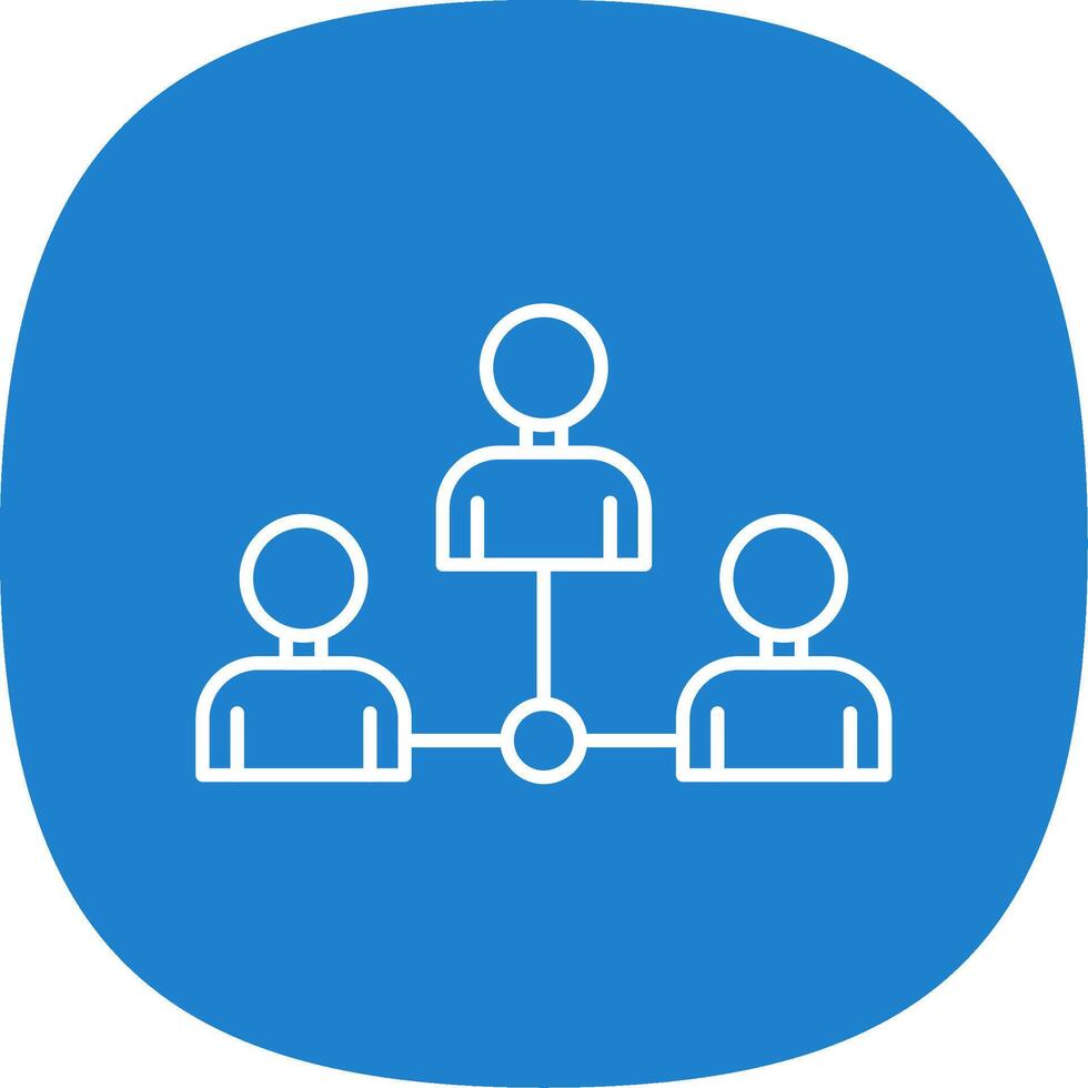 Colleague Line Curve Icon vector