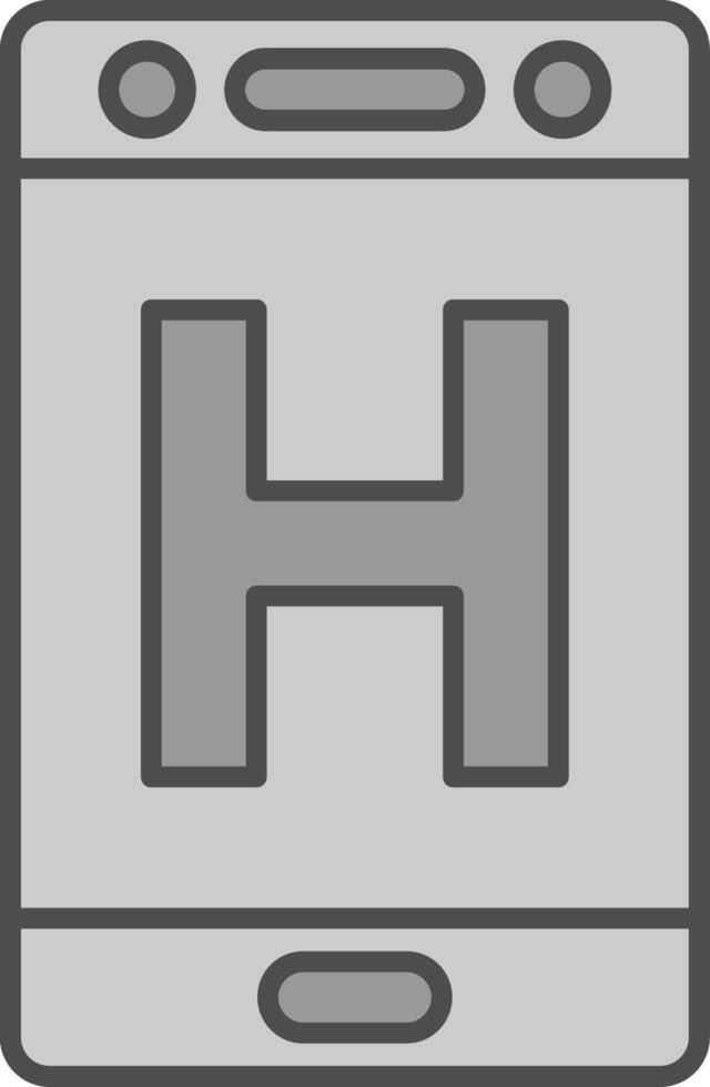 Hospital Line Circle Icon vector