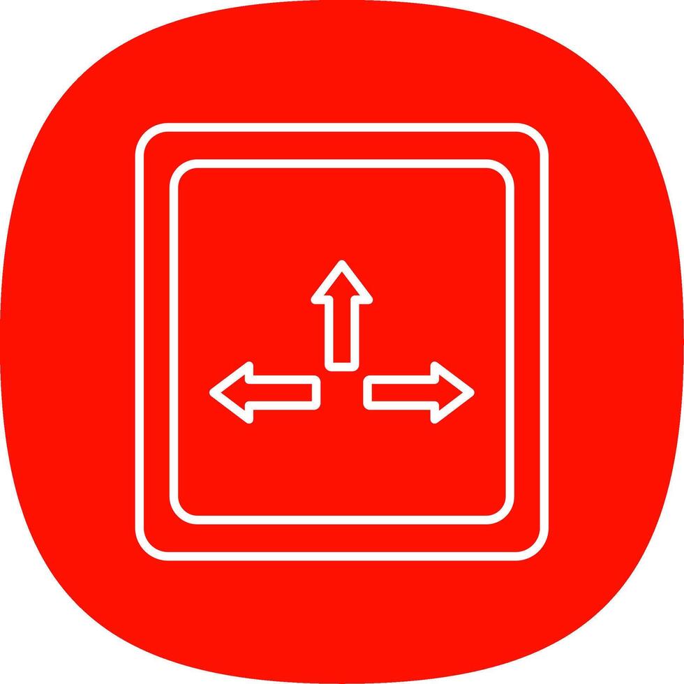 Resize Line Curve Icon vector