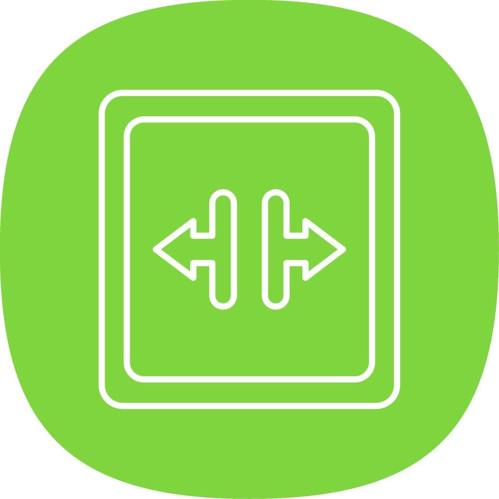 Width Line Curve Icon vector
