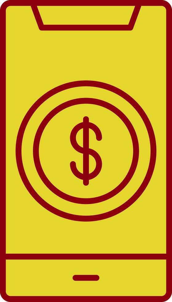 Dollar Line Circle Icon vector