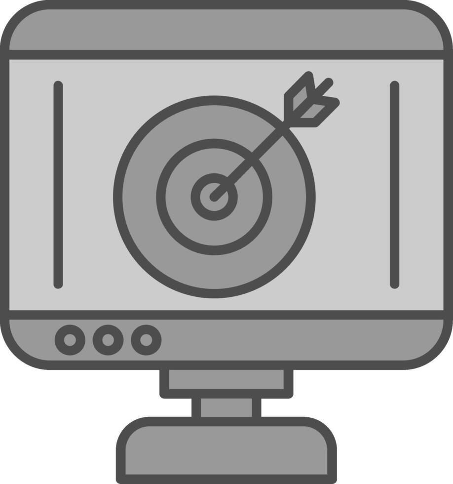 Target Fillay Icon vector