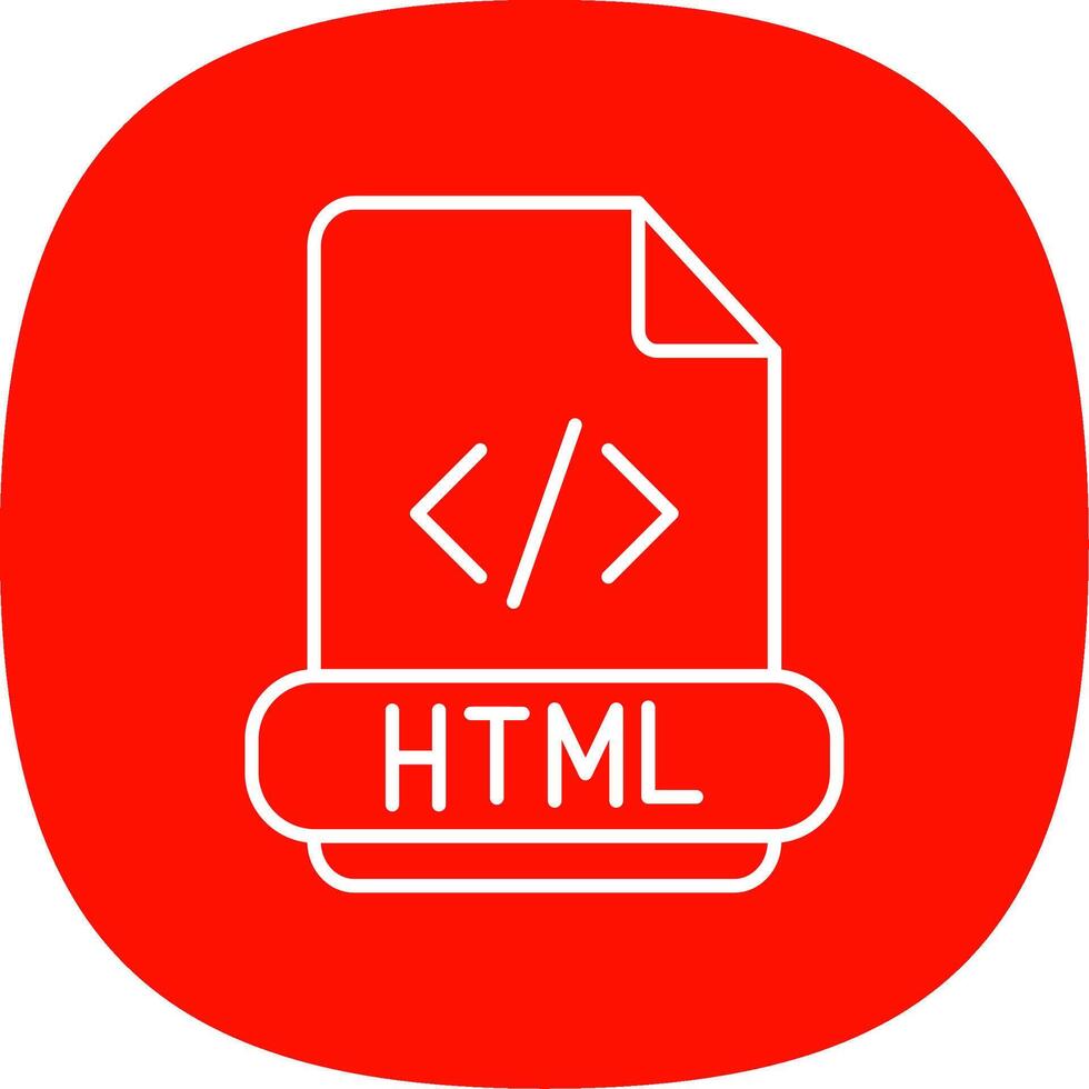 Html Line Curve Icon vector