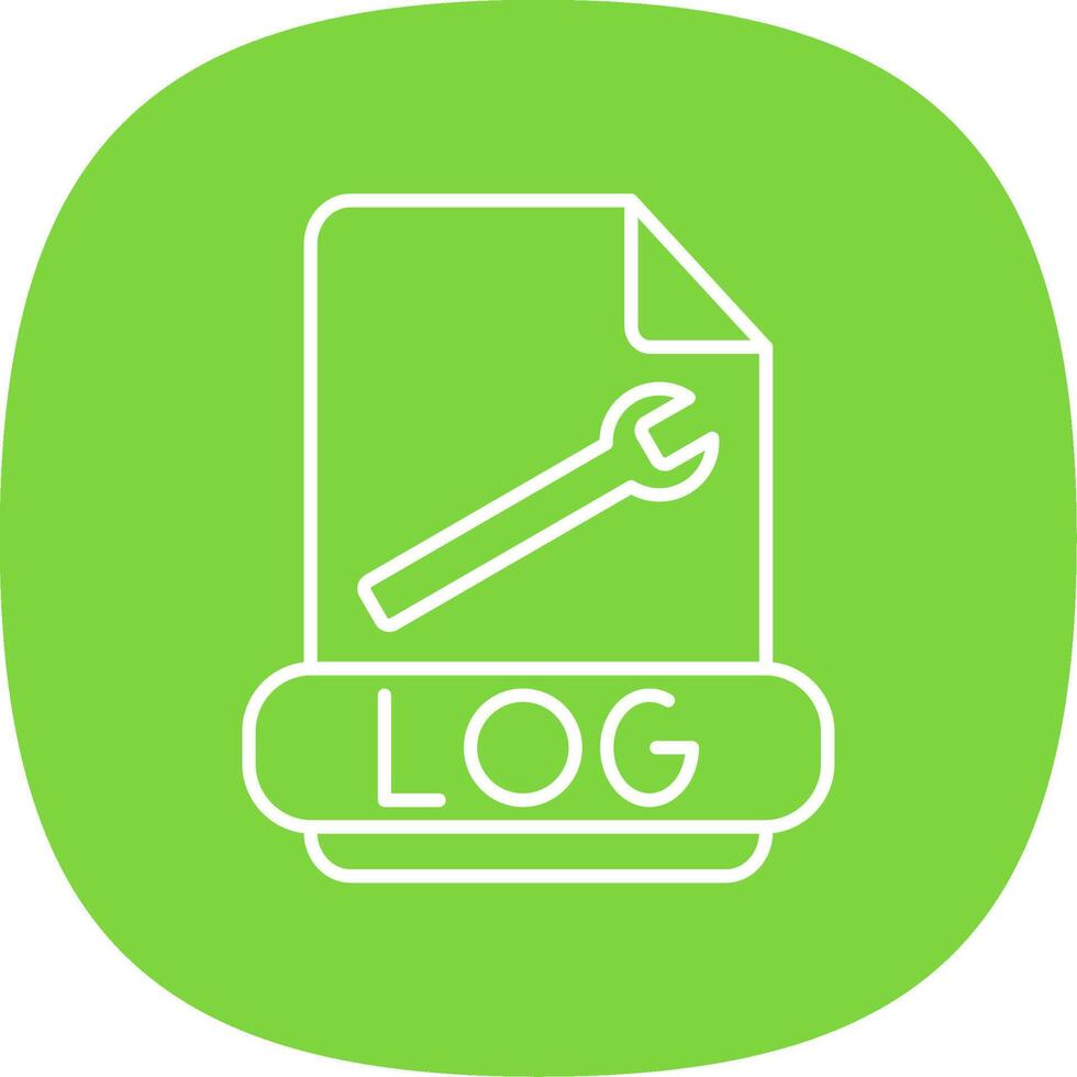 Log Format Line Curve Icon vector
