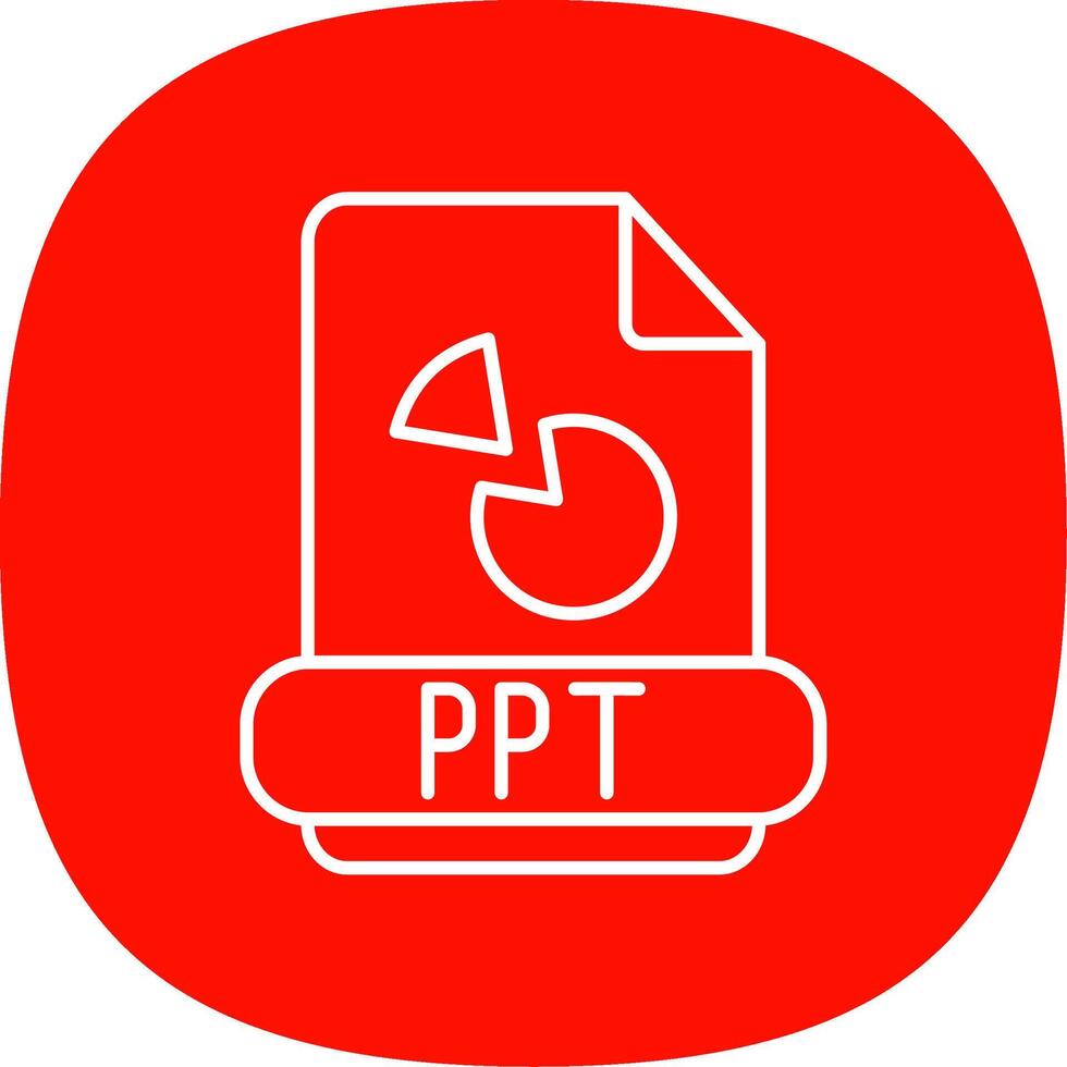 Ppt Line Curve Icon vector