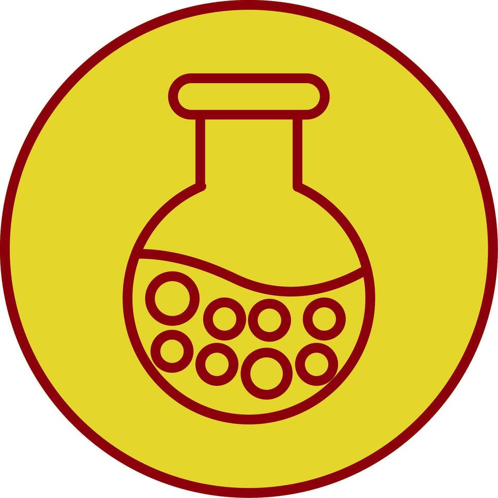 Flasks Line Circle Icon vector