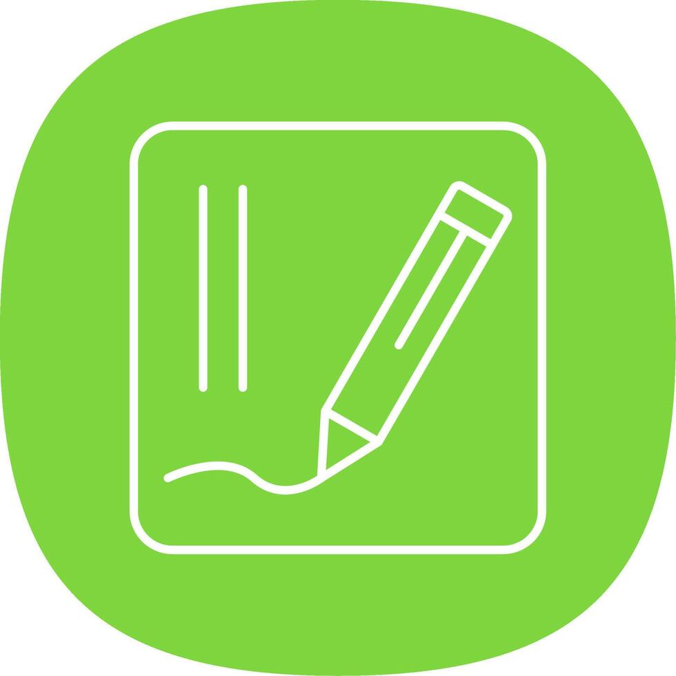 Edit Line Curve Icon vector