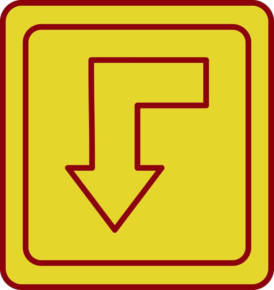Back Line Circle Icon vector