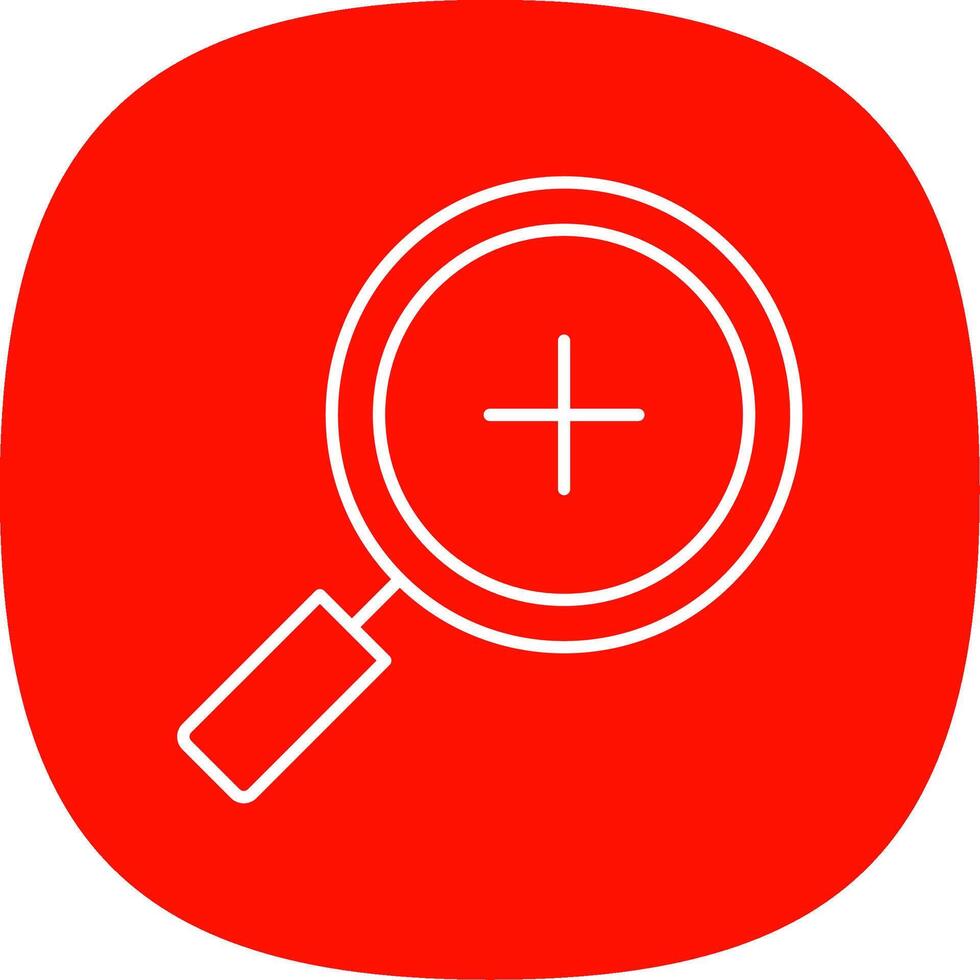 Zoom In Line Curve Icon vector